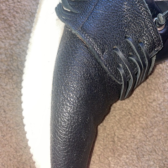 Esseutesse black and white leather sneakers size 38 - Picture 12 of 14